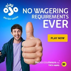 Playojo no wagering banner