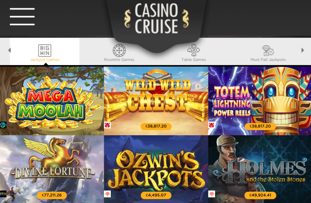 Casino Cruise Jackpot Games