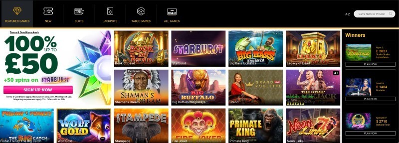 CasinoLuck casino game selection