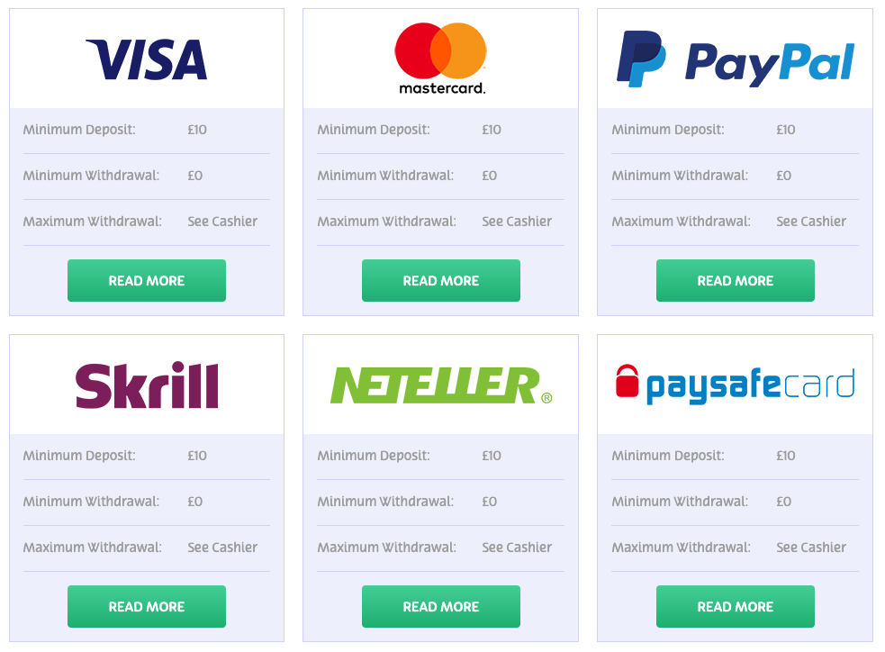 PlayOJO payment methods