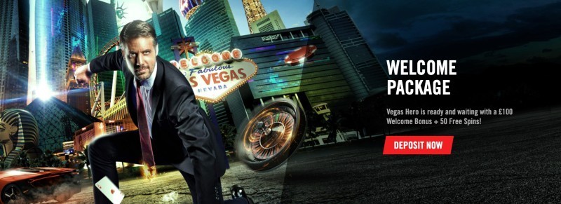 Artwork for welcome bonus at Vegas Hero casino