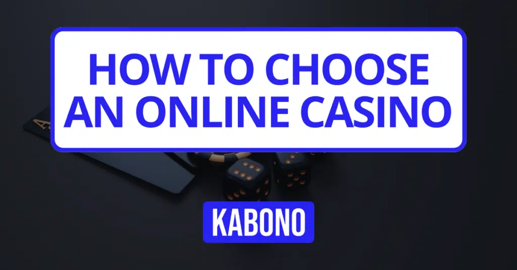 Image with the text "How to choose an online casino"