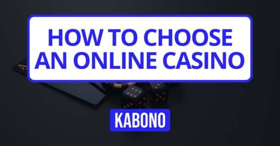 Image with the text "How to choose an online casino"