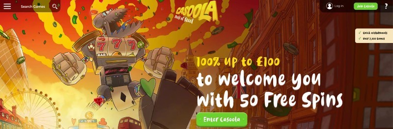 Casoola welcome bonus