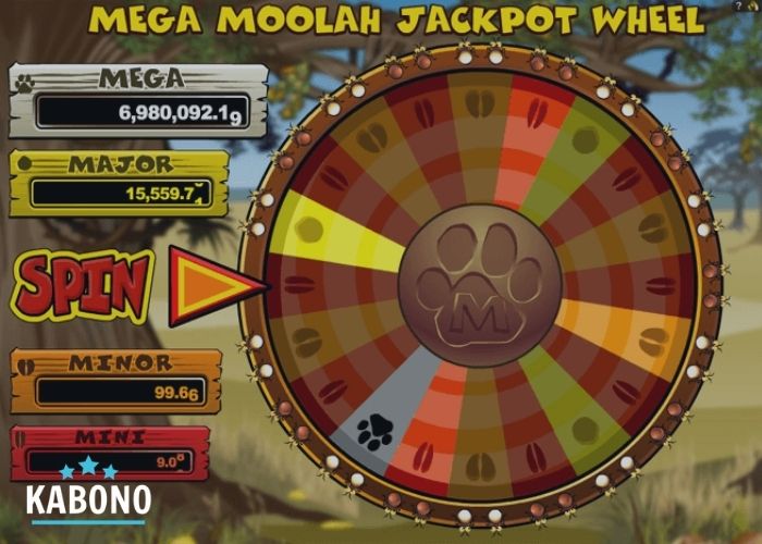 Mega Moolah jackpot wheel