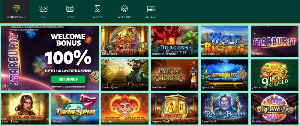 Billion Casino Game Selection