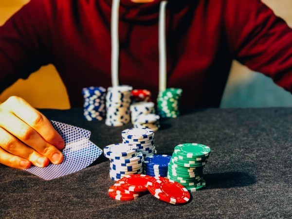 Man playing legal poker