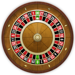 Wooden roulette wheel