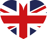 Heart shaped UK Flag