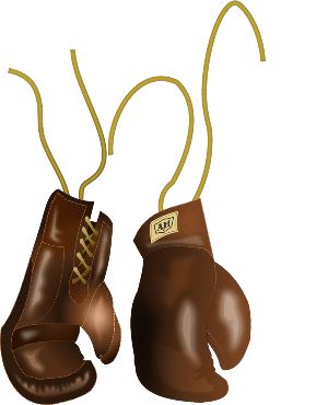 Brown boxing gloves