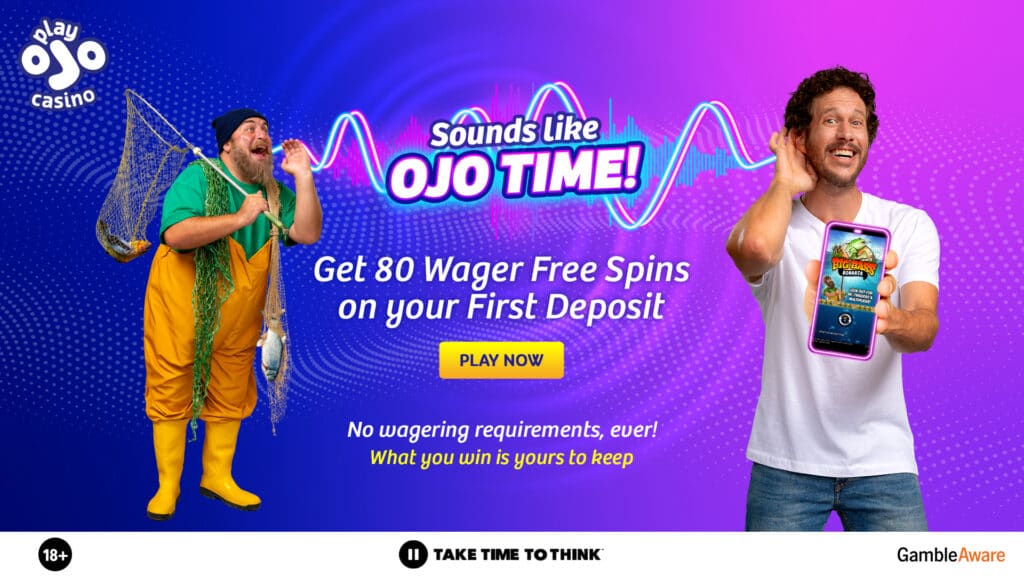 PlayOJO new free spins offer banner