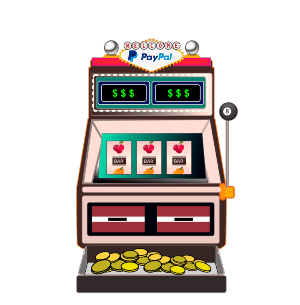 Slot machine with PayPal logo