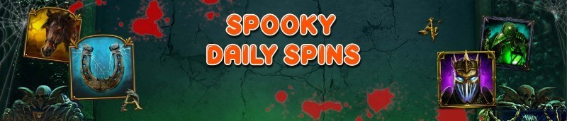 Spooky daily spins banner