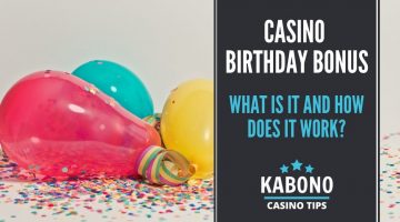 casino birthday bonus artwork with balloons