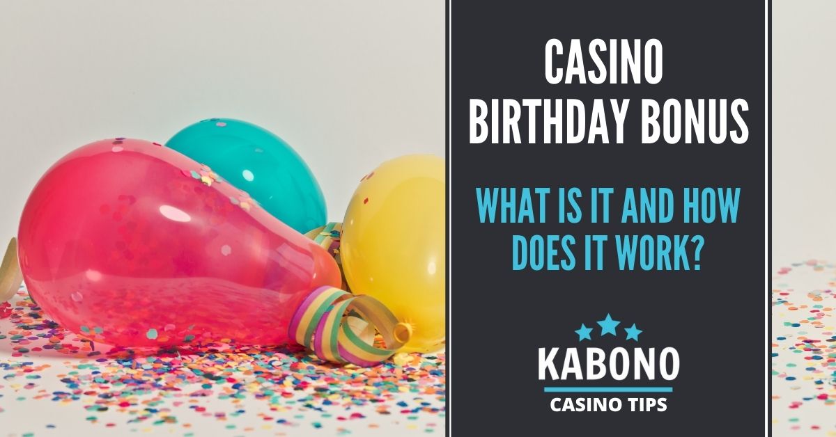 casino birthday bonus artwork with balloons