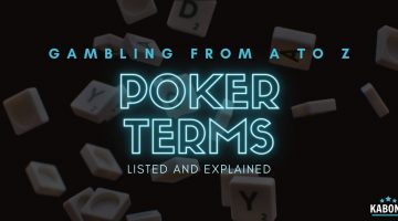 Poker terms from A to Z