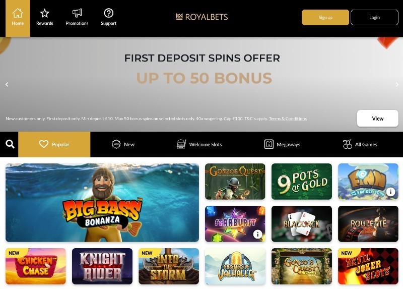 Screenshot of Royal Bets casino