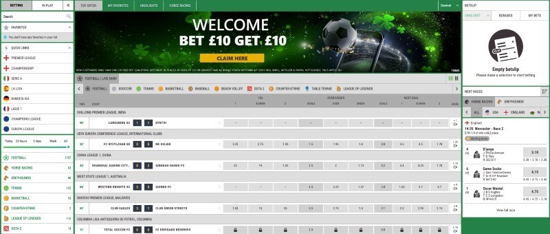 Screenshot of the Luckster sportsbook