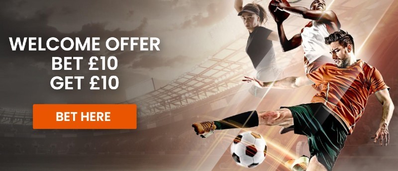 Banner for the £10 sport welcome bonus at ZetBet sportsbook