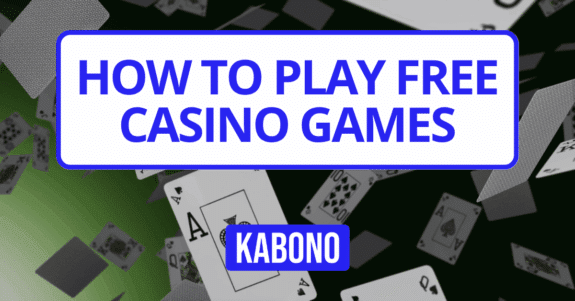 Image with the text "How to play free casino games"