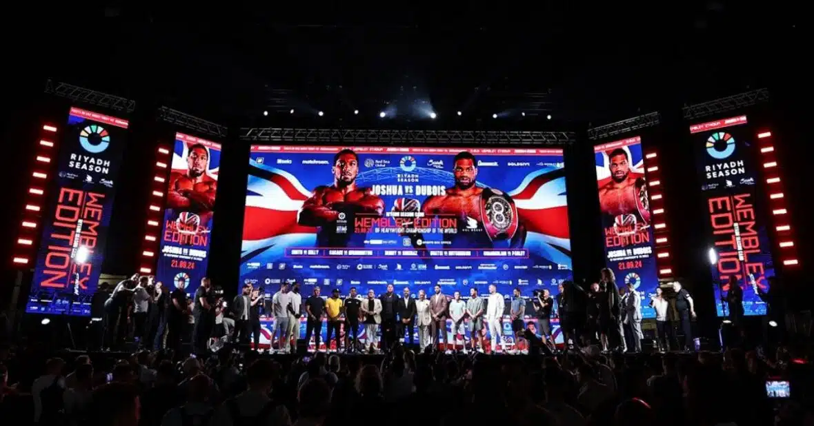 Picture of the press conference prior to the Joshua vs. Dubois bout