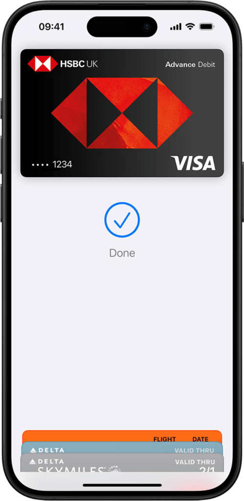 An iPhone showing an Apple Pay transaction